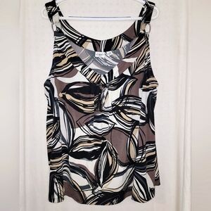 Cato Women's Abstract Print Top - Brown and Black plus size 22/24W